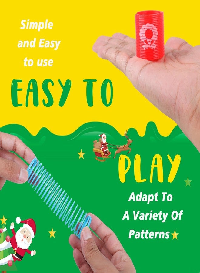 LOKIPA 48PCS Christmas Coil Springs for Kids, Mini Christmas Slinky Party Favors Christmas Spring Toys Christmas Treat Bags Gifts for Kids Christmas Stocking Stuffers, Party Favors - Image 5